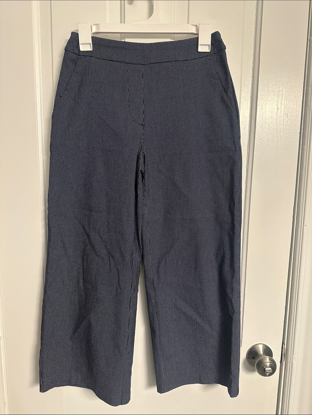 Wide-Leg Navy Jenny Women's Crop Pants